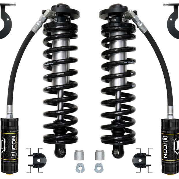 ICON 2005-2023 Ford F-250/F-350 Super Duty 4WD 2.5-3” Lift V.S. 2.5 Series Coilover Conversion Kit Remote Reservoir W/ Caster Cams