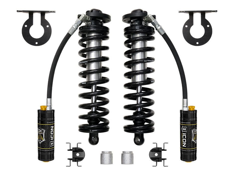 ICON 2023-2025 Ford F-250/F-350 Super Duty 4WD 2.5-3” Lift V.S. 2.5 Series Coilover Conversion Kit Remote Reservoir W/ CDCV