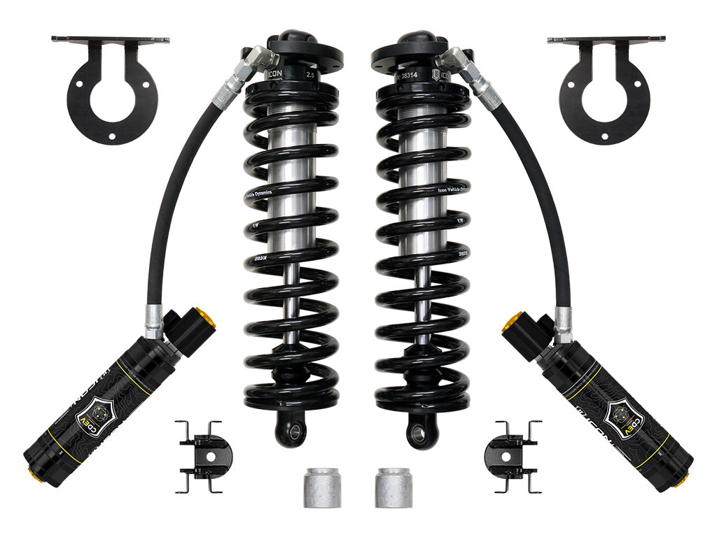 ICON 2023-2025 Ford F-250/F-350 Super Duty 4WD 2.5-3” Lift V.S. 2.5 Series Coilover Conversion Kit Remote Reservoir W/ CDEV