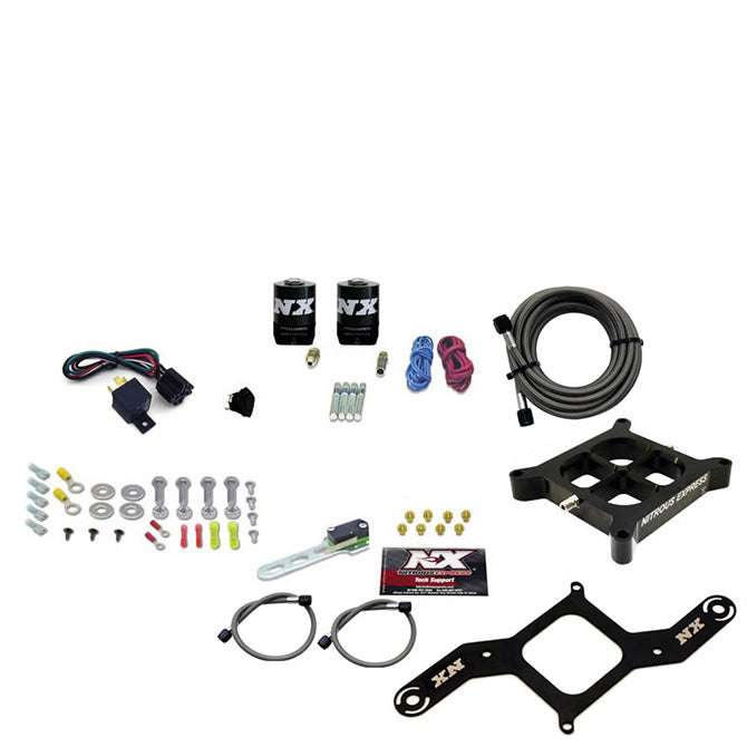 Nitrous Express - 4150 SINGLE ENTRY BILLET CROSSBAR PLATE SYSTEM (50-300HP) WITHOUT BOTTLE - 63040-00