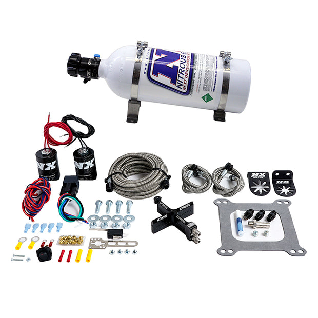 Nitrous Express - 4150 Covert Crossbar Plate System Pro Power 100-500Hp (5# Bottle) - 63541-05