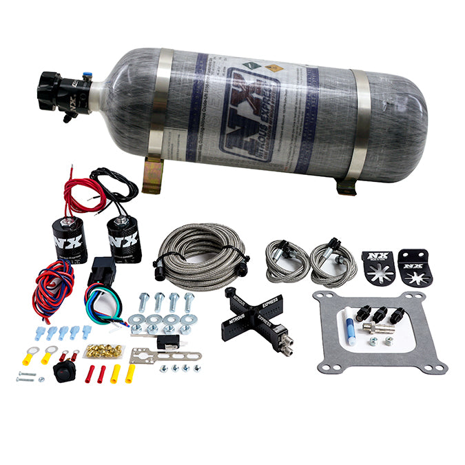 Nitrous Express - 4150 Covert Crossbar Plate System Pro Power 100-500Hp ( 12#Bottle) - 63541-12
