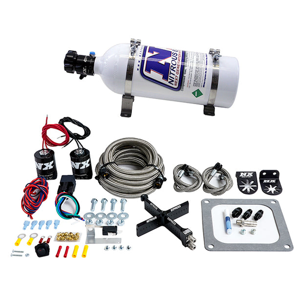 Nitrous Express - 4500 Covert Crossbar Plate System Stage 6 50-300Hp (5# Bottle) - 63071-05