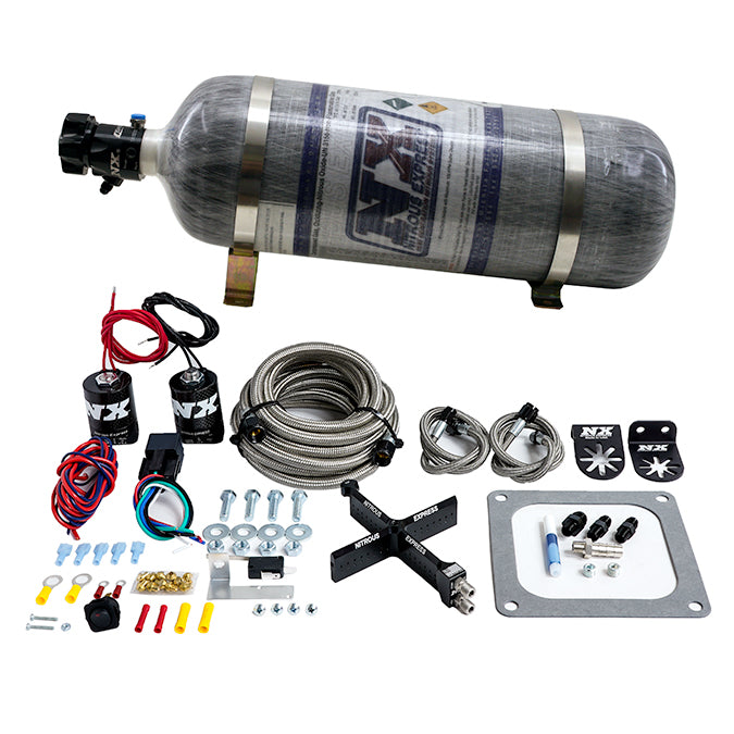 Nitrous Express - 4500 Covert Crossbar Plate System Stage 6 50-300Hp ( 12#Bottle) - 63071-12