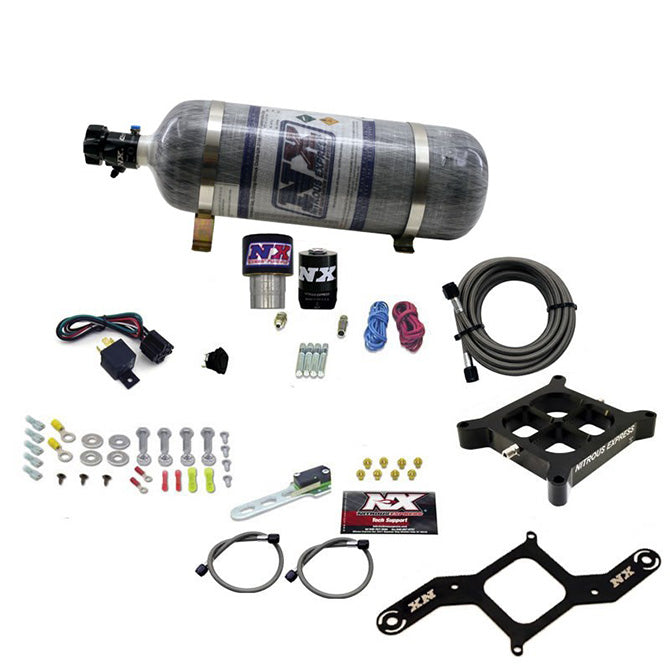 Nitrous Express - SINGLE ENTRY CROSSBAR RNC .178 250-650HP (4150 FLANGE) W/12LB COMPOSITE BOTTLE - 63940-12