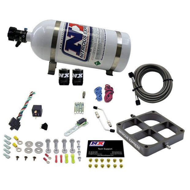 Nitrous Express - SINGLE ENTRY CROSSBAR 8500 BASED THROTTLE BODY W/ 10 LB BOTTLE  - 63980-10