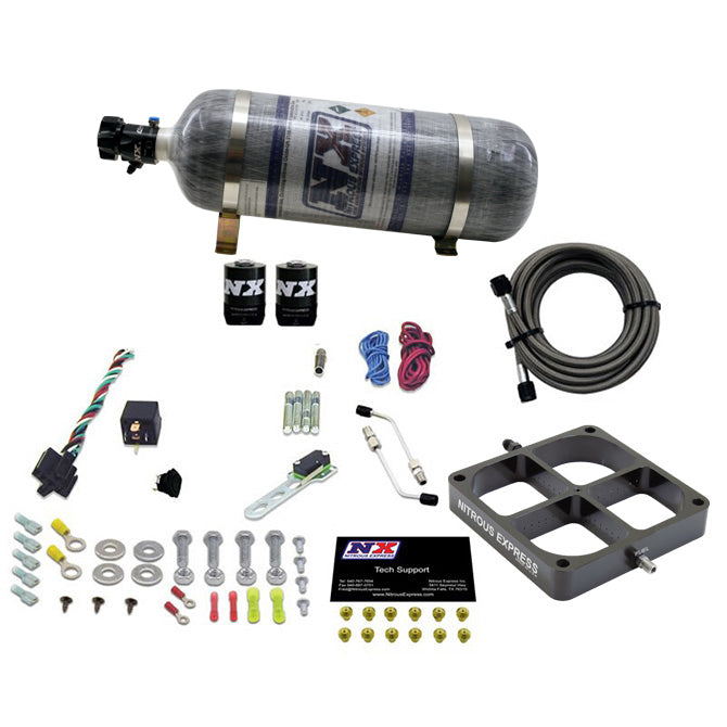 Nitrous Express - SINGLE ENTRY CROSSBAR 8500 BASED THROTTLE BODY W/ 12 LB COMPOSITE BOTTLE  - 63980-12