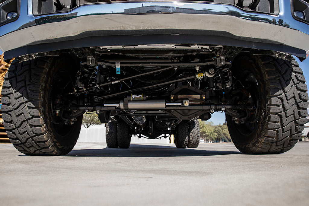 ICON 2005-2024 Ford F-450/F-550 Super Duty 2.5 Piggyback Centerline Steering Stabilizer Kit
