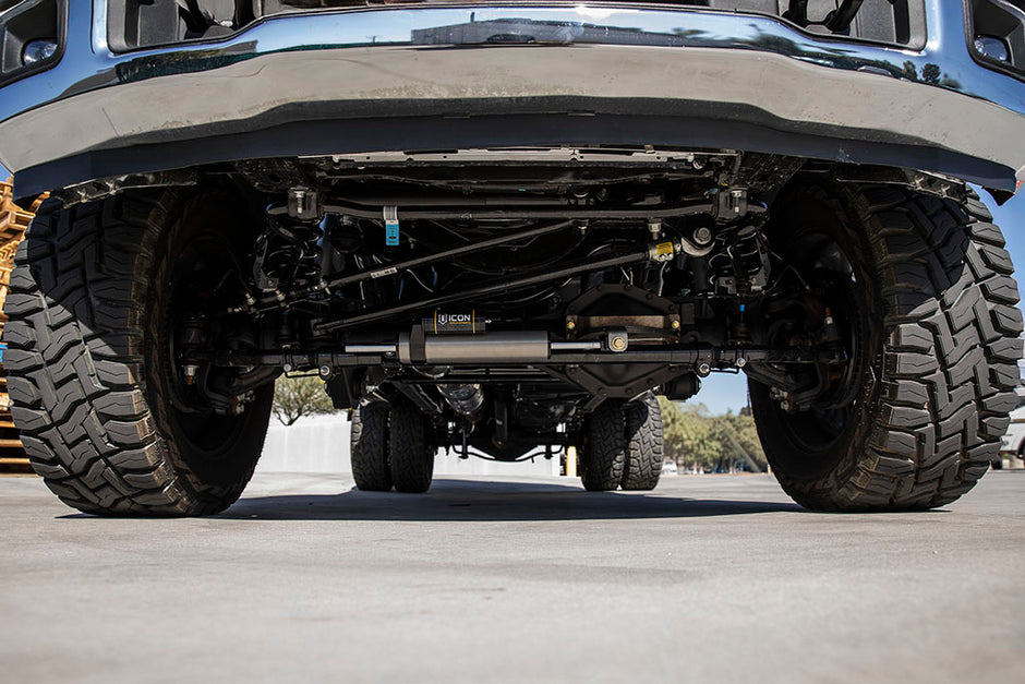 ICON 2005-2024 Ford F-450/F-550 Super Duty 2.5 Piggyback Centerline Steering Stabilizer Kit