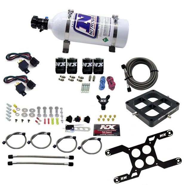 Nitrous Express - DOMINATOR DUAL STAGE BILLET CROSSBAR (50-300 & 100-500HP) WITH 5LB BOTTLE. - 66047-05