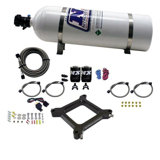 Nitrous Express - 4150 Assassin Plate System Pro Power Alcohol 100-500hp (15# Bottle) - 67545-15