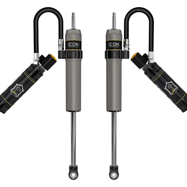 ICON 2017-2025 Ford F-250/F-350 Super Duty 4WD 0-2.5” Lift Front V.S. 2.5 Aluminum Series Shock Absorbers Remote Reservoir W/ CDEV Pair