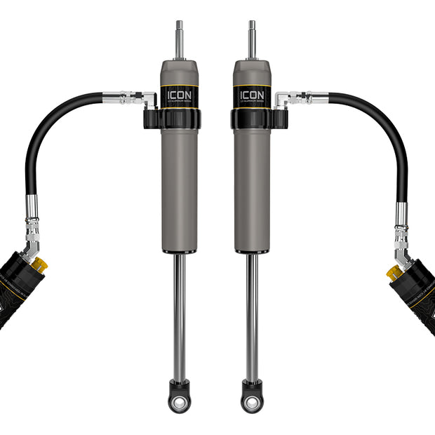 ICON 2023-2025 Ford F-250/F-350 Super Duty 4WD 4.5” Lift Front V.S. 2.5 Aluminum Series Shocks Remote Reservoir W/ CDCV Pair