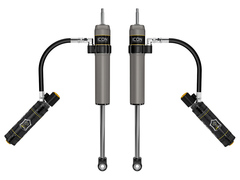 ICON 2023-2025 Ford F-250/F-350 Super Duty 4WD 4.5” Lift Front V.S. 2.5 Aluminum Series Shocks Remote Reservoir W/ CDEV Pair
