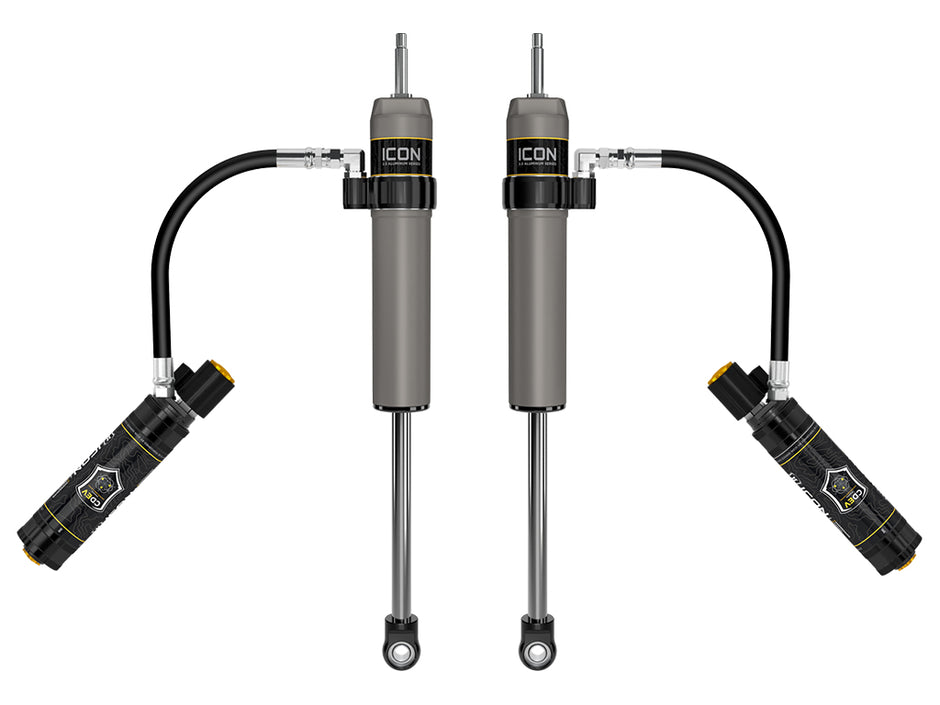 ICON 2023-2025 Ford F-250/F-350 Super Duty 4WD 4.5” Lift Front V.S. 2.5 Aluminum Series Shocks Remote Reservoir W/ CDEV Pair