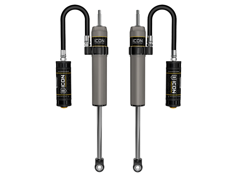 ICON 2023-2025 Ford F-250/F-350 Super Duty 4WD 4.5” Lift Front V.S. 2.5 Aluminum Series Shocks Remote Reservoir Pair