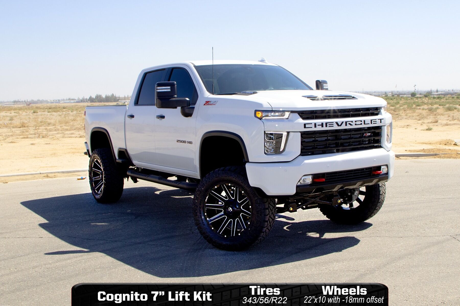 Cognito 7-Inch Standard Lift Kit With Fox PSMT 2.0 Shocks For 2020-2024 Silverado/Sierra 2500/3500 2WD/4WD