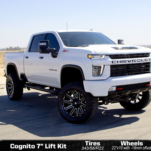 Cognito 7-Inch Standard Lift Kit With Fox PSMT 2.0 Shocks For 2020-2024 Silverado/Sierra 2500/3500 2WD/4WD