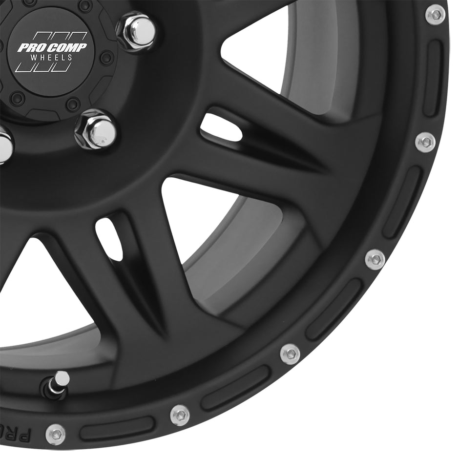 Torq Matte Black 17x9 6x135 4.75BS Offset -6mm Cap P/N 8342141