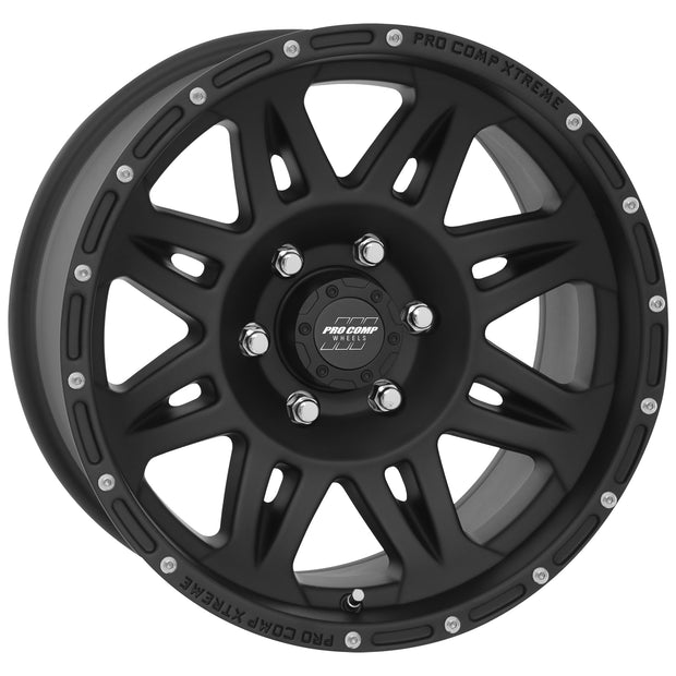 Torq Matte Black 17x9 6x5.5 4.75BS Offset -6mm Cap P/N 8425041
