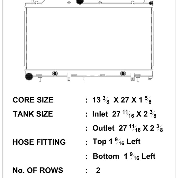 08-14 Subaru WRX & STI W/ Built-in Oil Cooler All-Aluminum Radiator