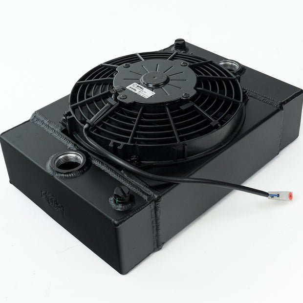 The KING Cooler - Ultimate Drag Race Radiator W/ SPAL Fan & Mounting Kit - Black