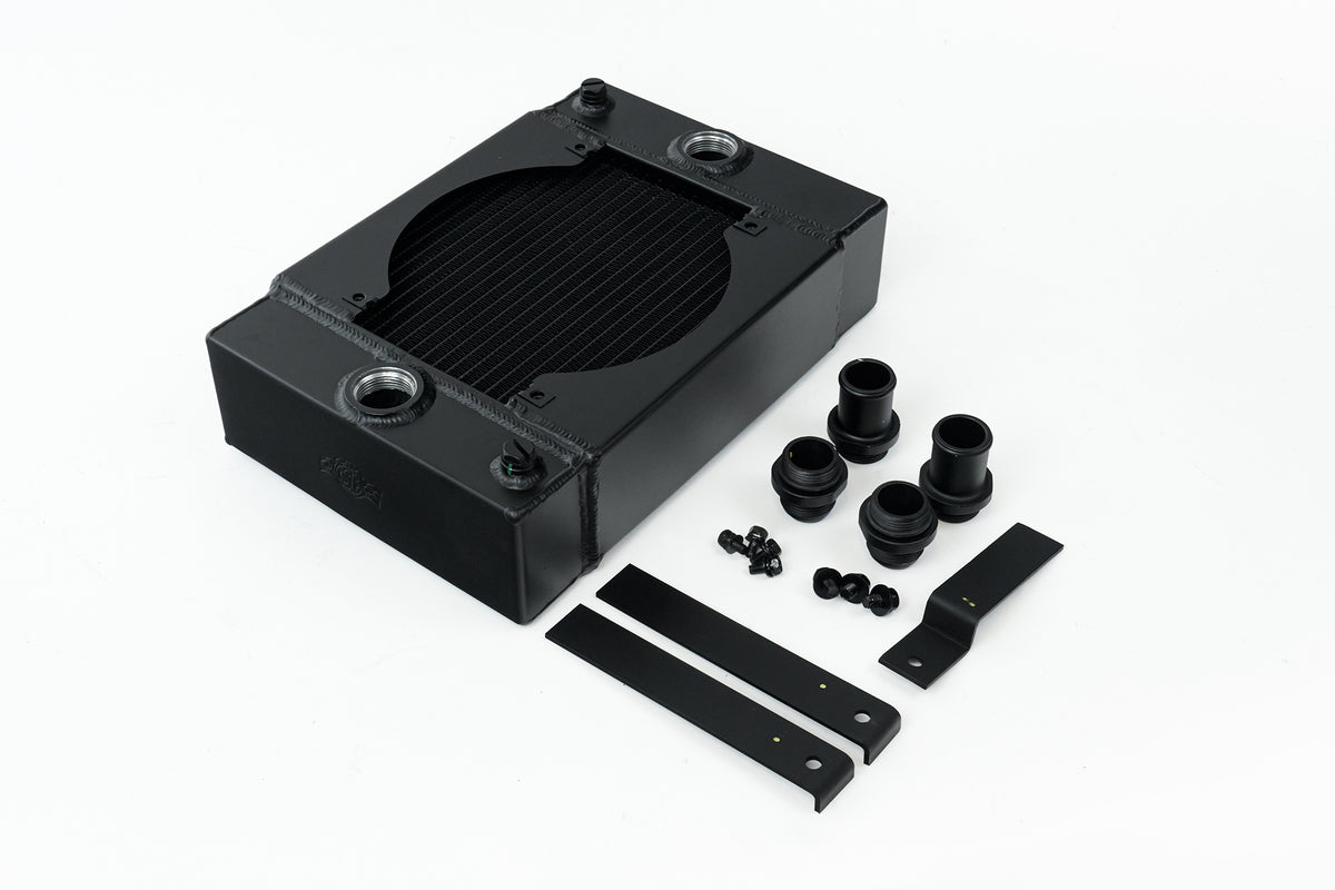 Low Profile Drag Racing Radiator The KING Cooler - Ultimate Drag Race Radiator W/ SPAL Fan & Mounting K ...