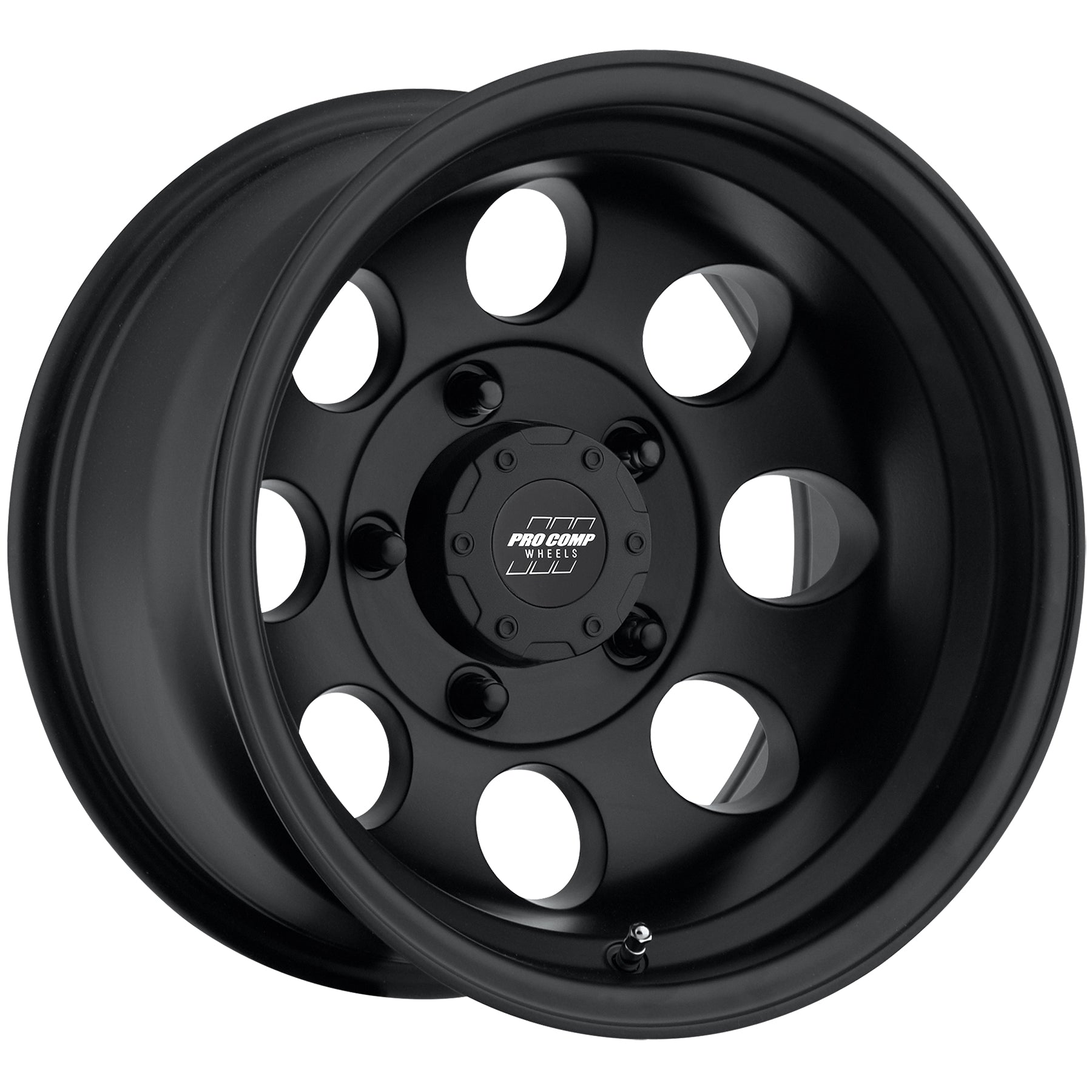 Vintage Matte Black 16x8 5x4.5 4BS Offset -12mm Cap P/N 8327041