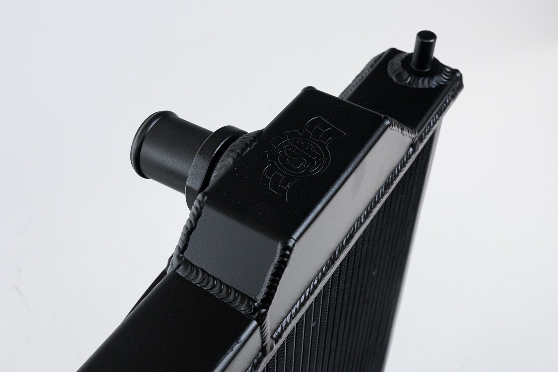 Mitsubishi Evo 7/8/9 Full Size Slim Radiator W/ 12in SPAL Fan - Black