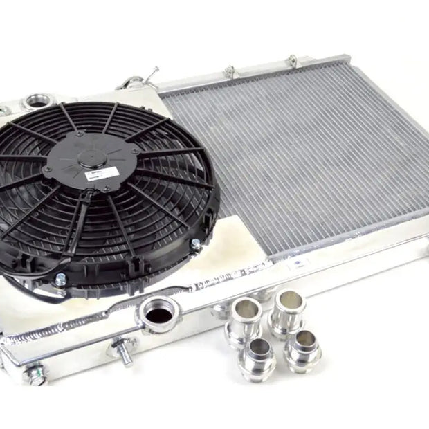 Mitsubishi Evo 7/8/9 Full Size Slim All-Aluminum Radiator W/ 12in SPAL Fan