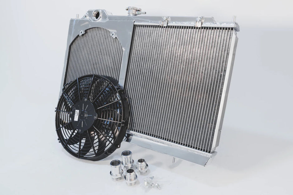 Mitsubishi Evo 7/8/9 Full Size Slim All-Aluminum Radiator W/ 12in SPAL Fan