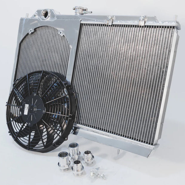 Mitsubishi Evo 7/8/9 Full Size Slim All-Aluminum Radiator W/ 12in SPAL Fan