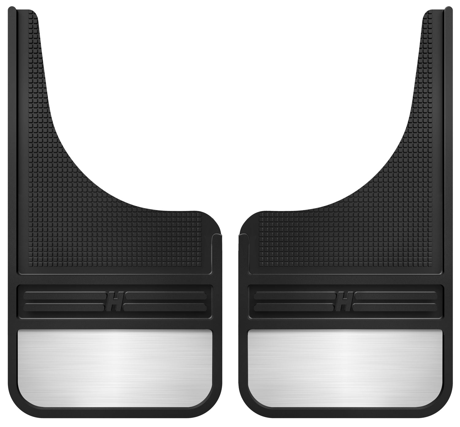 Husky MudDog Rubber Front Mud Flaps - 12IN W/ Wt 55001