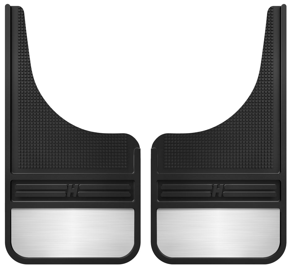 Husky MudDog Rubber Front Mud Flaps - 12IN W/ Wt 55001