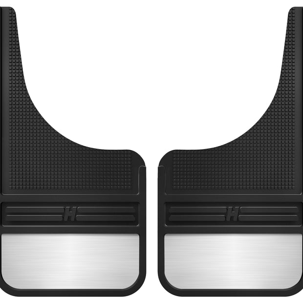 Husky MudDog Rubber Front Mud Flaps - 12IN W/ Wt 55001