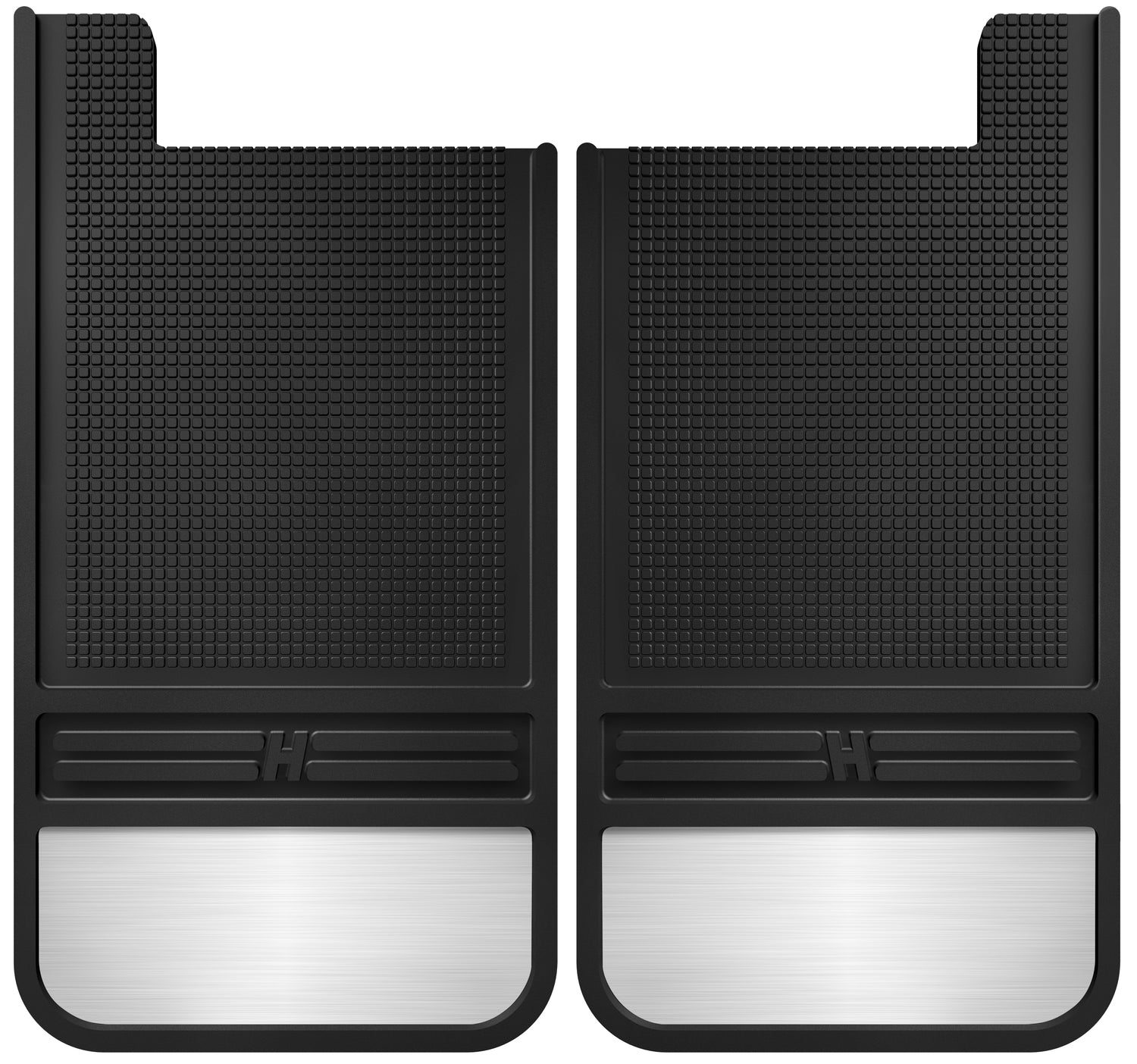 Husky MudDog Rubber Rear Mud Flaps - 12IN W/ Wt 55101