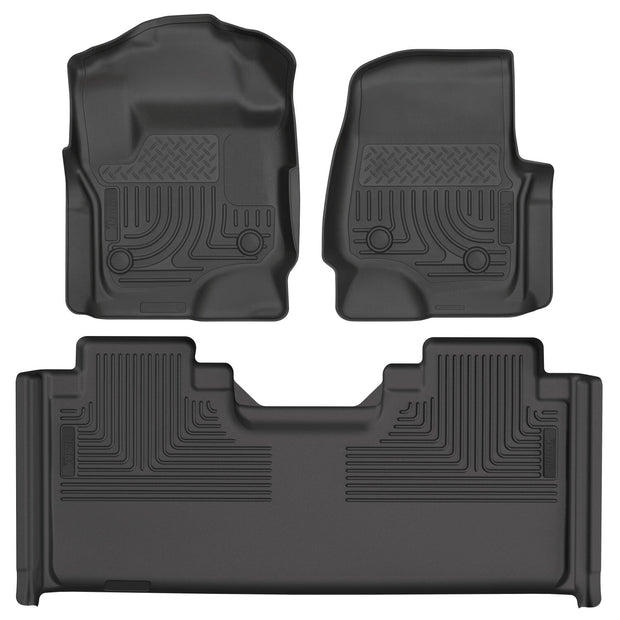 Weatherbeater Front And Second Seat Floor Liner Set; Black 93651