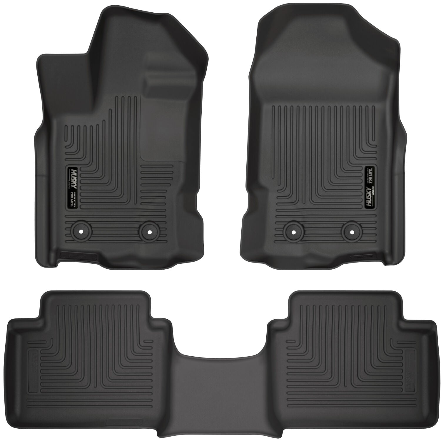 Weatherbeater Front And Second Seat Floor Liner Set; Black 93801