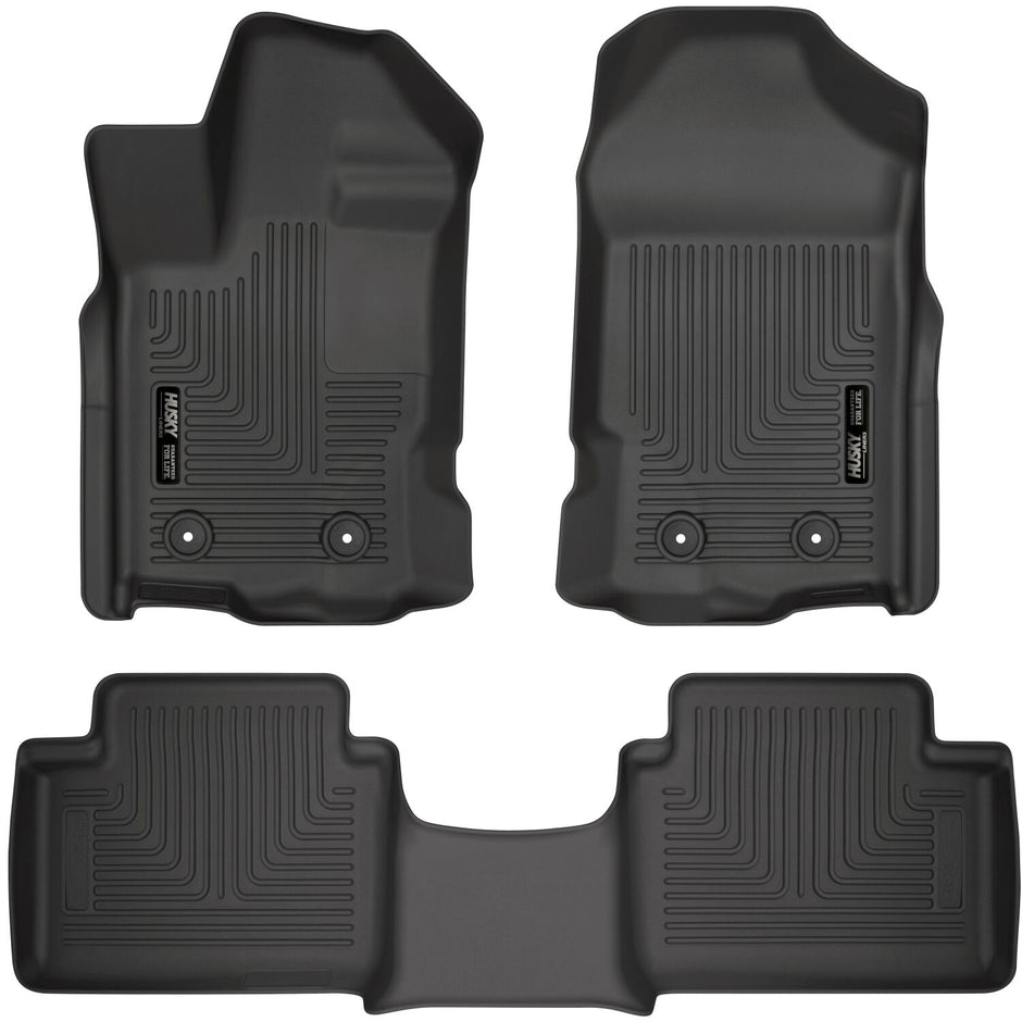 Weatherbeater Front And Second Seat Floor Liner Set; Black 93801