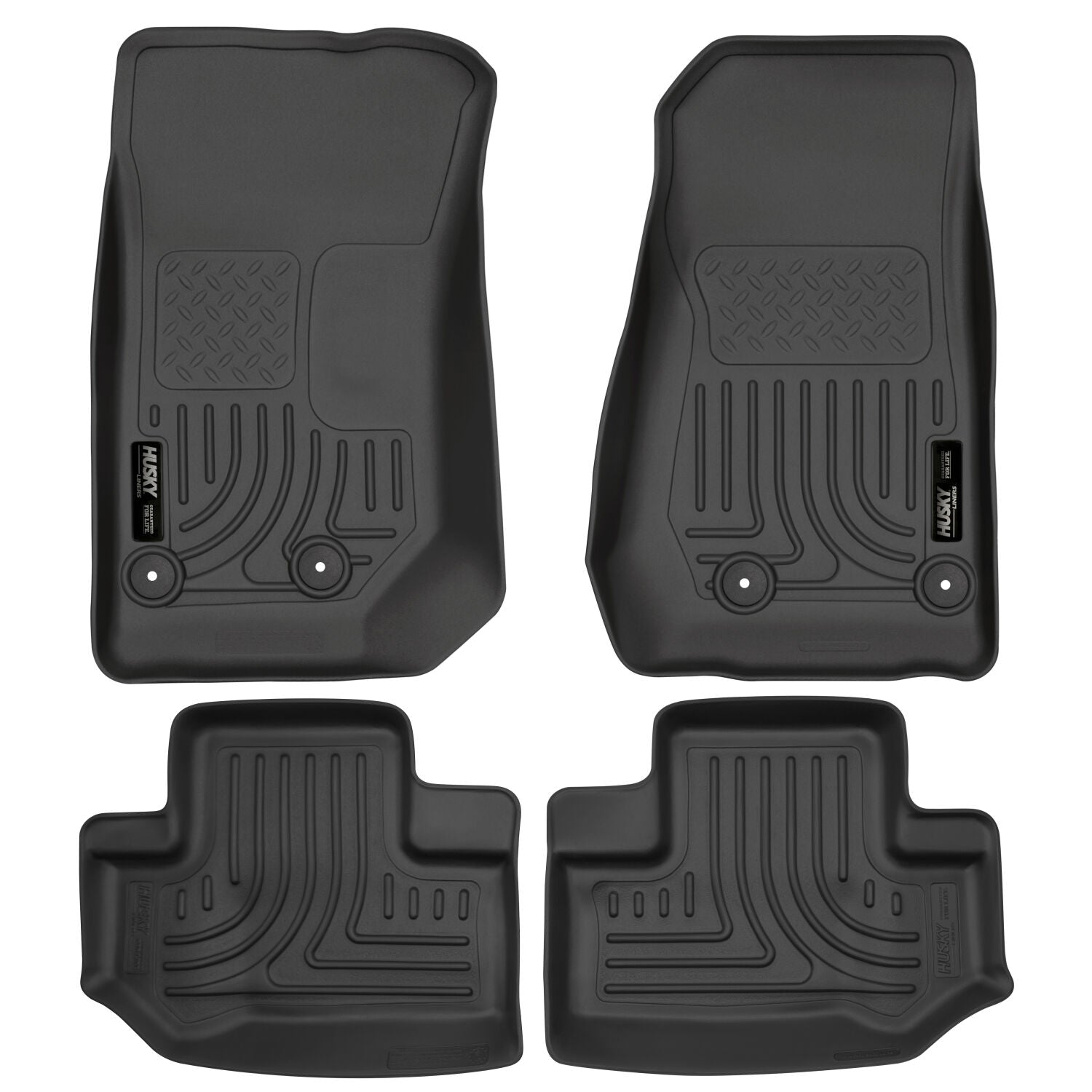Weatherbeater Front And Second Seat Floor Liner Set; Black 93951