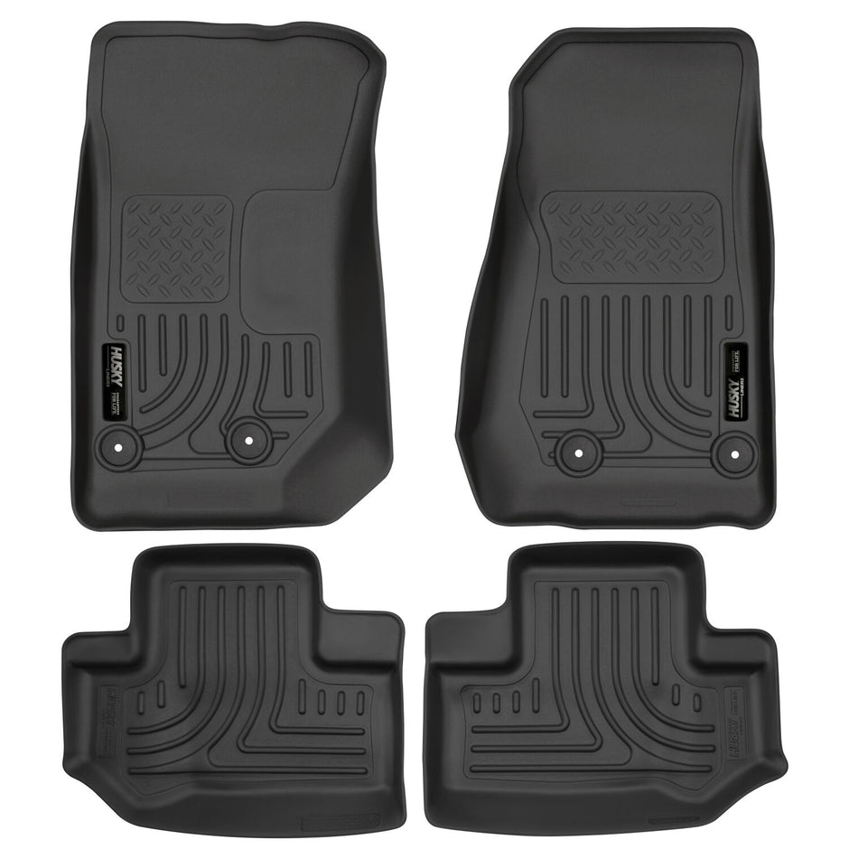 Weatherbeater Front And Second Seat Floor Liner Set; Black 93951