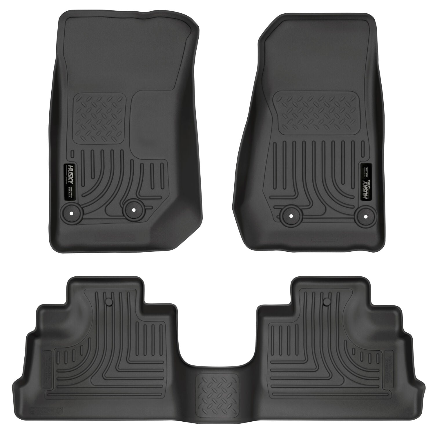 Weatherbeater Front And Second Seat Floor Liner Set; Black 93971