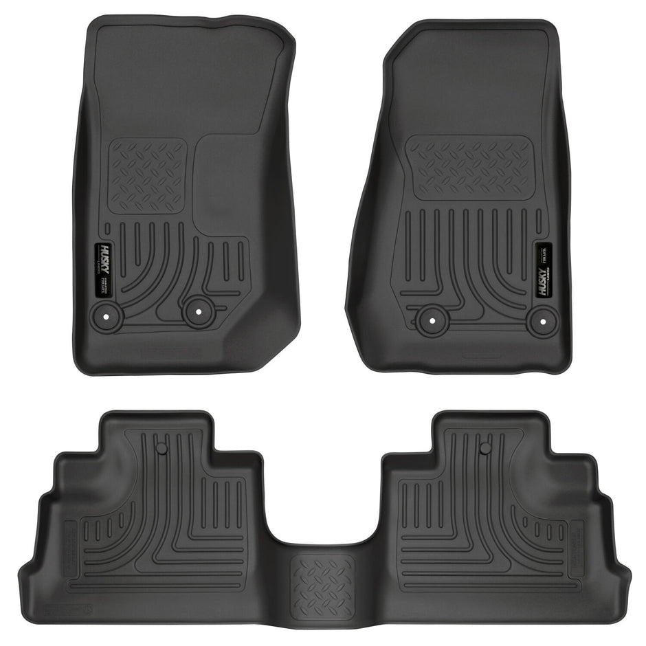 Weatherbeater Front And Second Seat Floor Liner Set; Black 93971