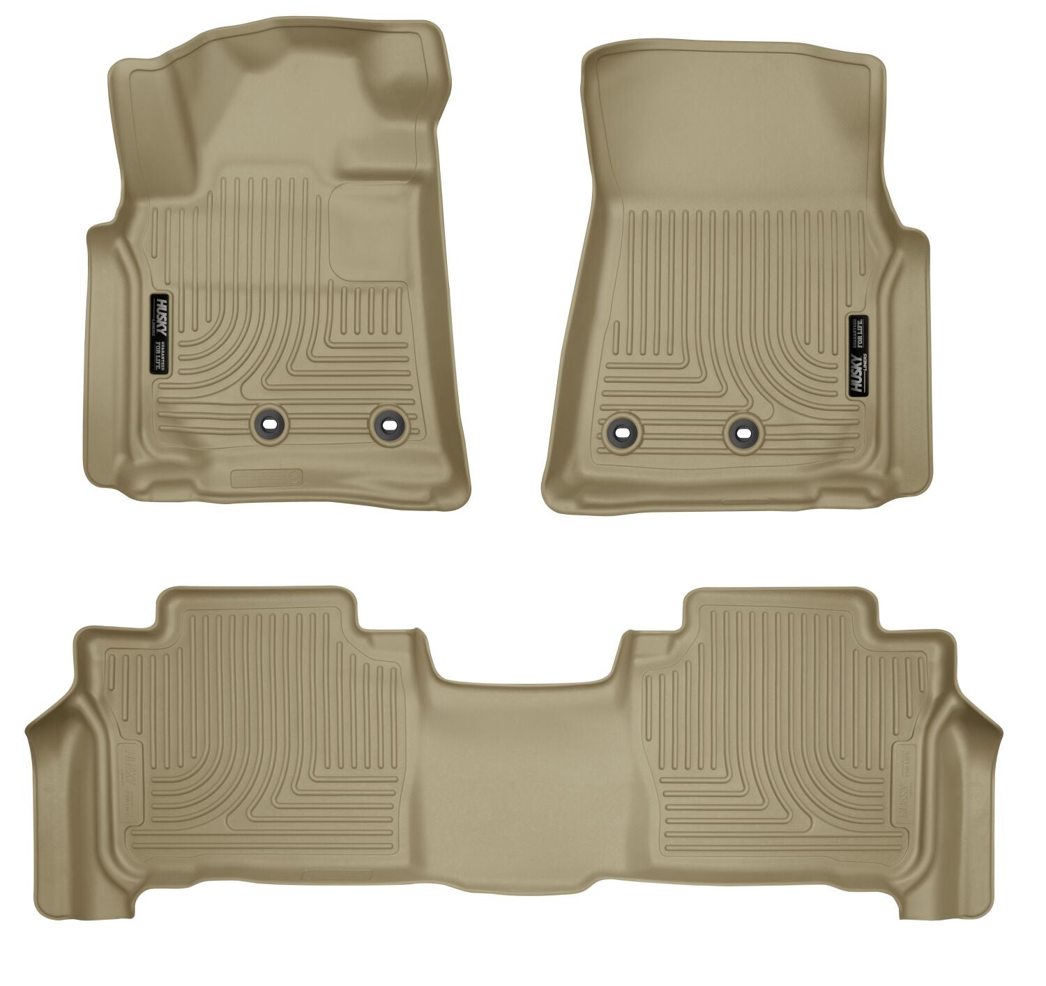 Weatherbeater Front And Second Seat Floor Liner Set; Black 96601