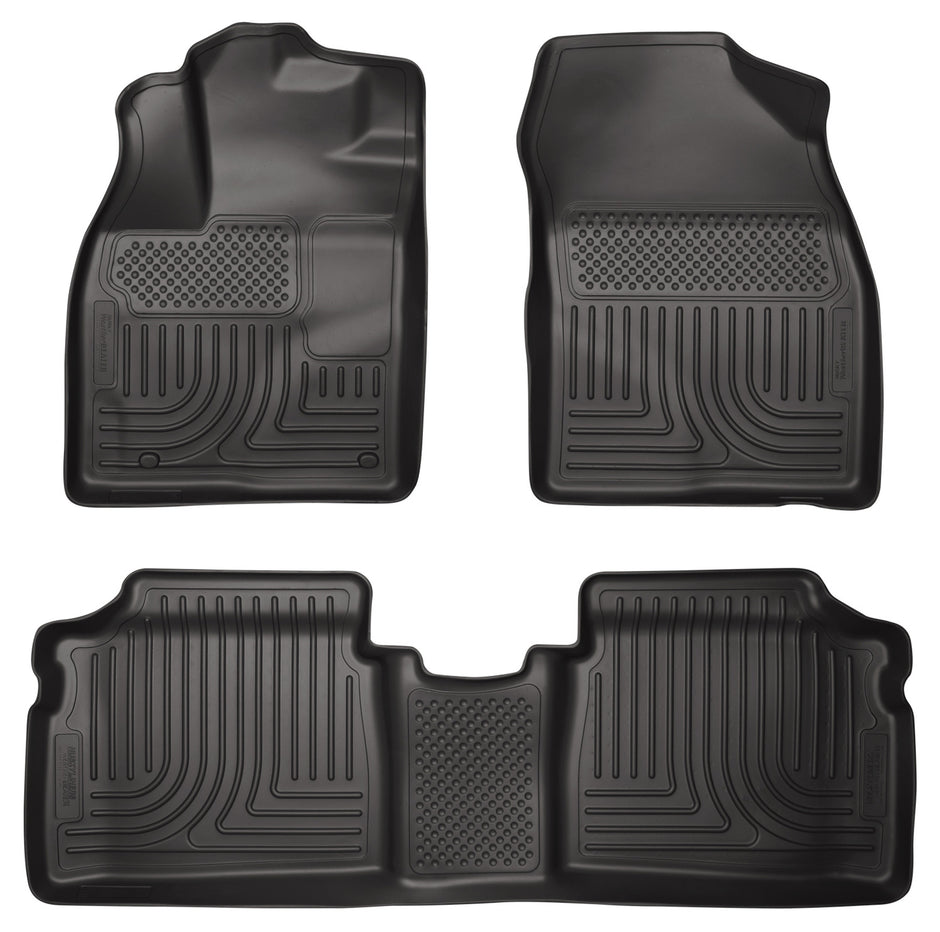 Weatherbeater Front And Second Seat Floor Liner Set; Black 96211