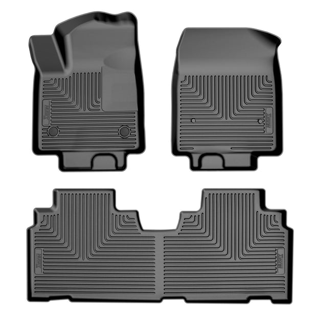 Weatherbeater Front And Second Seat Floor Liner Set; Black 96601