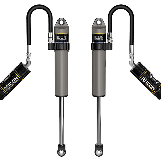 ICON 2020-2023 Jeep Gladiator/2018-2023 Jeep Wrangler JL 2.5" Lift Front V.S. 2.5 Aluminum Series Shock Absorbers Remote Reservoir Pair