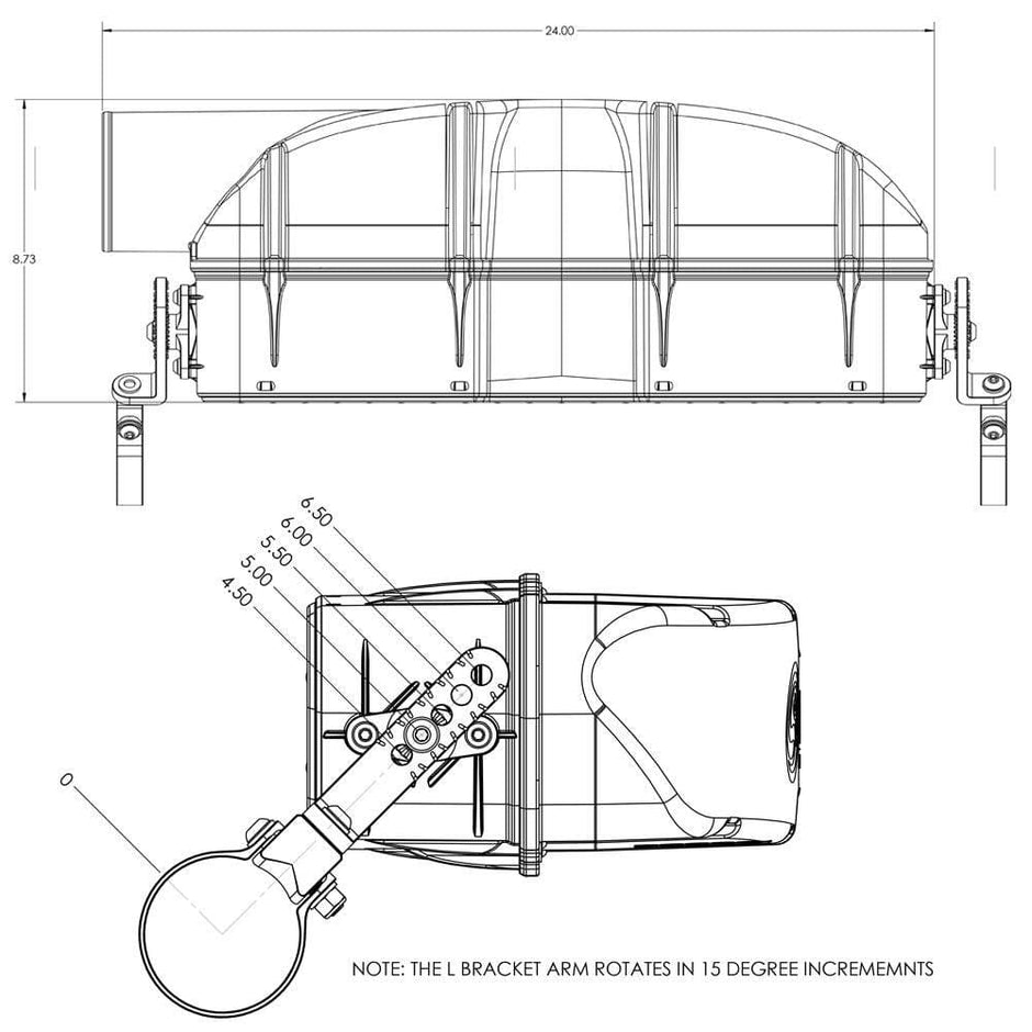 Particle Separator (Roll Bar Mounted) for 2022-2024 Polaris Turbo R, 2020-2025 RZR Pro XP, 2025 RZR Pro S - S&B