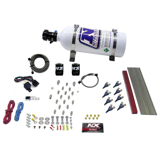 Nitrous Express - 8 CYLINDER LT1 LS1 PRO PIRANHA NOZZLE GAS WITH 5LB BOTTLE - 80010-05