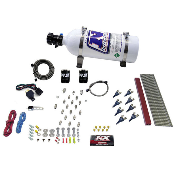 Nitrous Express - 8 CYLINDER LT1 LS1 PRO PIRANHA NOZZLE GAS WITH 5LB BOTTLE - 80010-05